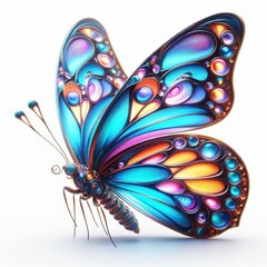 butterfly on a white