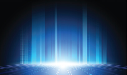 Abstract product showcase technology background Hi-tech communication concept, technology, digital business, innovation, science fiction scene vector illustration with copy-space.