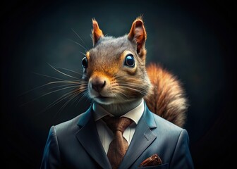 A dapper squirrel, impeccably attired, navigates its urban forest.  A study in unexpected elegance.