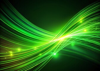 Bright Green Abstract Lines Night Photography with Text Space - Vibrant, Modern, and Textured Visuals for Creative Projects and Backgrounds