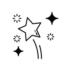 New Year�s Fireworks vector icon stock illustration