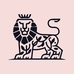Lion-Inspired Logo Design Concepts with Bold Lettering and Stylized Silhouettes.
