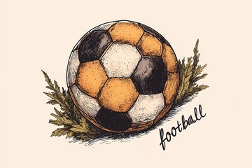 Energetic football layout background for sports-themed content, combining abstract textures and flexible design elements for versatile use in digital presentations and print media