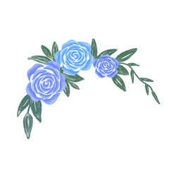 rose blue decoration