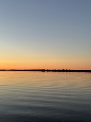 Autumn sunset in finlands archipelago