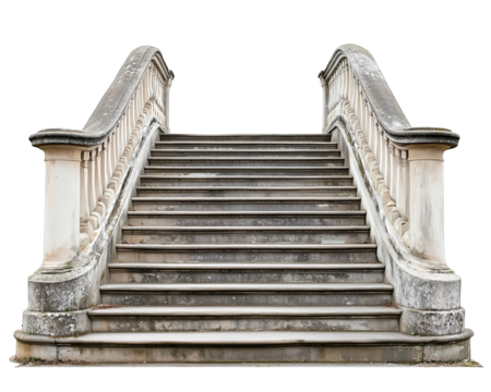 Stone staircase on PNG transparent background