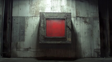 Red Light in a Grungy Industrial Building