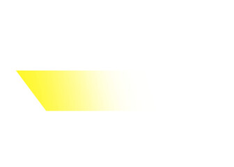 Yellow gradient shape on transparent background