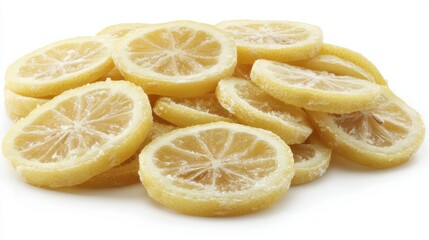 Sweet Candied Lemon Slices Dried Citrus Fruit Food Photography