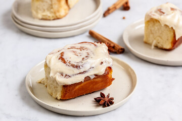 Cinnamon rolls with chai frosting