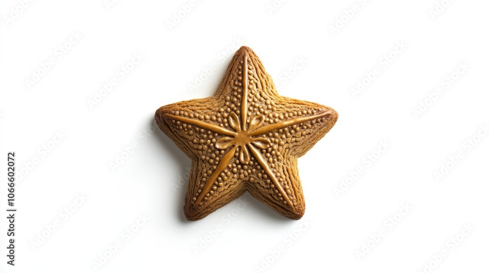 Aufkleber star shaped gingerbread cookie on a white background created using advanced techniques