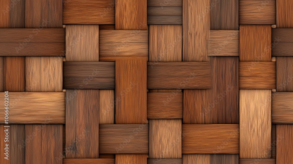 Poster seamless bamboo weave pattern for textiles and backgrounds