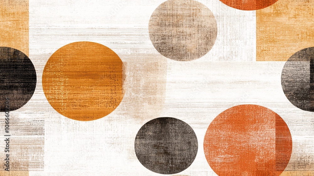 Poster abstract seamless block print pattern design