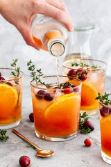 Cranberry-clementine gin tonic