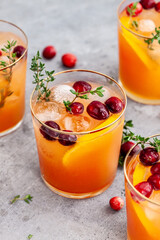 Cranberry-clementine gin tonic