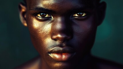 Vibrant portrait of a young African man