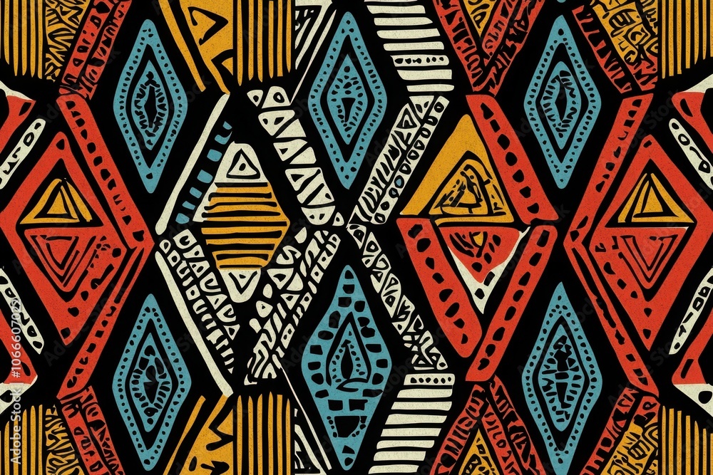 Poster seamless background with bold geometric patterns a vibrant fusion of color and design for modern aes
