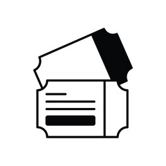 Ticket  vector icon stock illustration