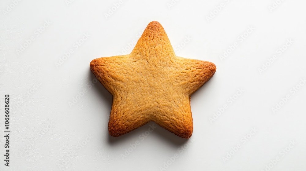 Poster star shaped gingerbread cookie on a white background created using advanced techniques