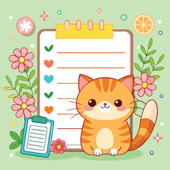 cat with a daily reminder 