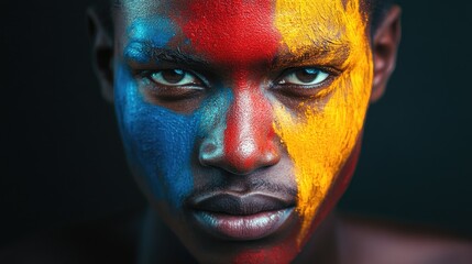 Vibrant portrait of a young African man