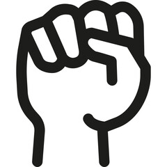A person raises a fist as a powerful symbol of unity and resistance during a peaceful demonstration for social change and equality, highlighting community support