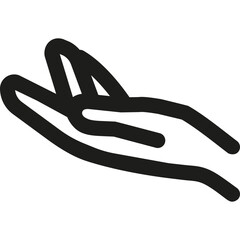 A hand gently cradles a small, abstract figure, showcasing a delicate interaction full of care and support in a minimalist design