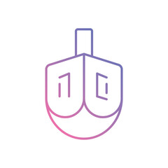 Dreidel vector icon stock illustration