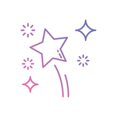 New Year�s Fireworks vector icon stock illustration