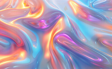 Obraz premium Abstract swirls of vibrant colors flowing seamlessly in a dreamlike composition