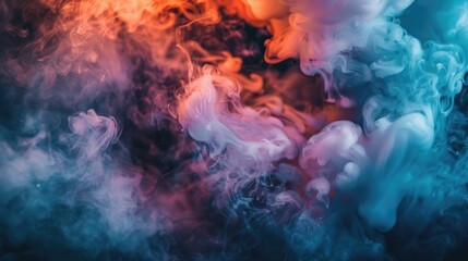 Fototapeta premium A vibrant and detailed image of a colorful smoke cloud, great for use in graphics, designs or as a decorative element