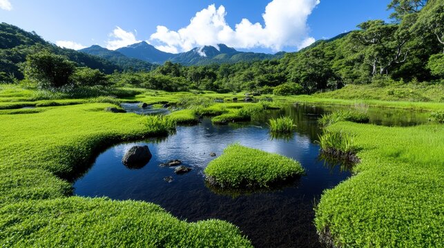 The thriving wetland a vital hub for biodiversity and water quality