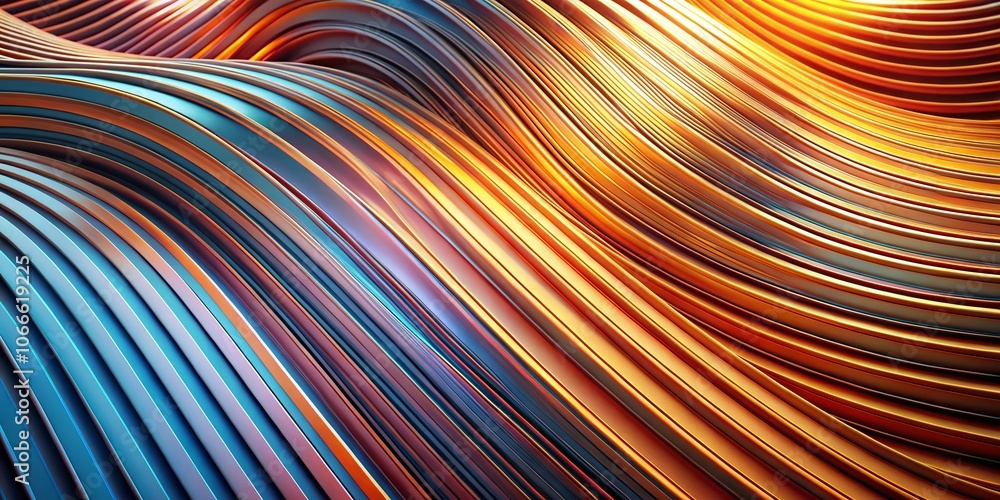 Poster curved repeating line design background | modern abstract pattern | high depth of field | textured b