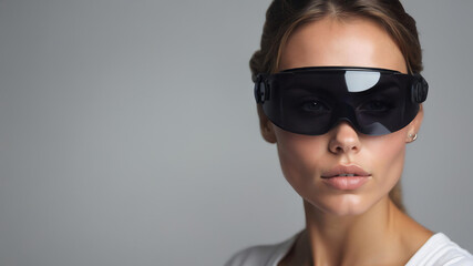 Fototapeta premium woman with futuristic glasses