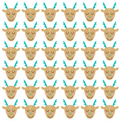 NORDIC VINTAGE REINDEERS DESIGN PATTERN TEXTURE