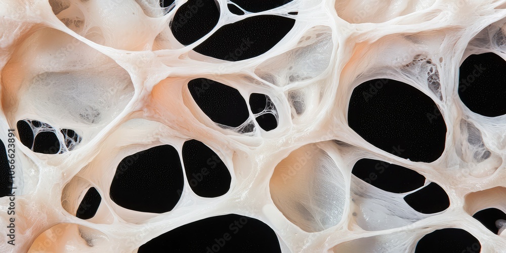 Poster a close-up of a textured surface featuring organic shapes with black and white colors, showcasing in