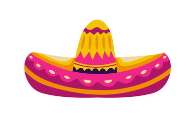 Vibrant Sombrero Isolated White Background