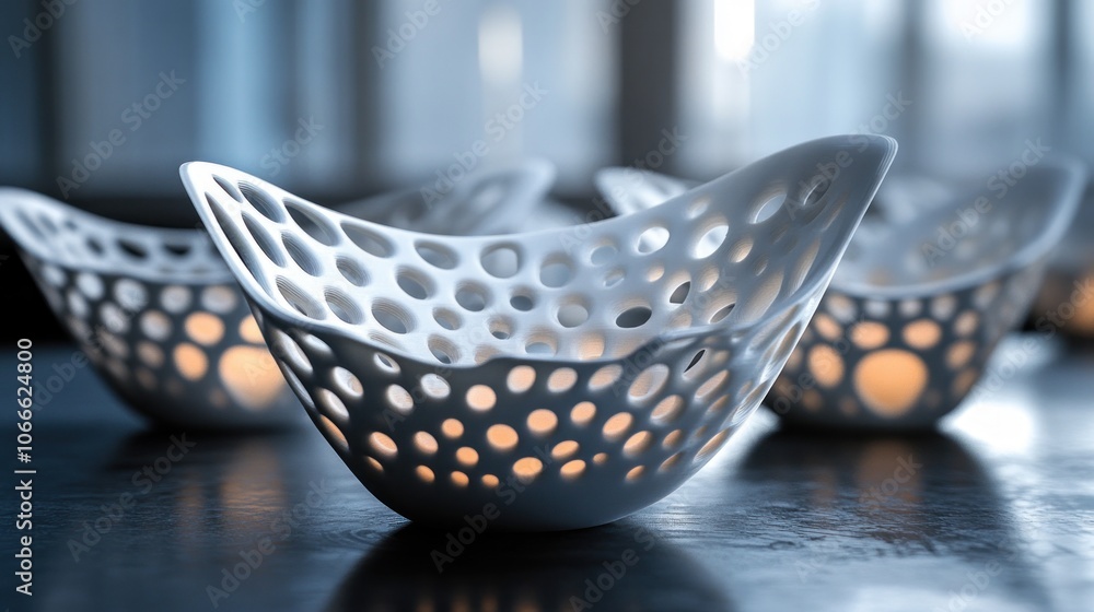 Poster advanced manufacturing process using 3d printing technology to create complex parts
