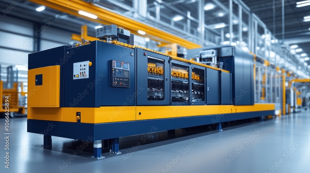 Poster a machine capable of automating production in an advanced production line