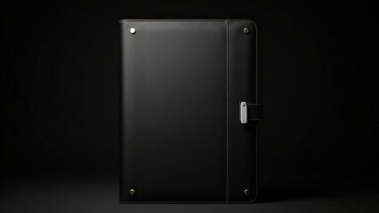 Luxurious folder portfolio mockup with a white ribbon bookmark, perfect for high-end presentations