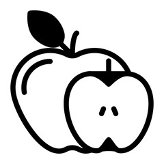 Apple icon in Black Fill. Glyph Style