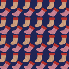 WARM WOOLEN CHRISTMAS SOCKS RETRO PATTERN TEXTURE BACKGROUND