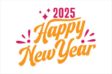 Happy New Year Vectoral Illustration Design on a white background