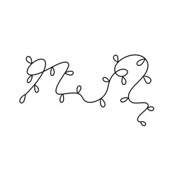 A string of lights is drawn in black on a white background