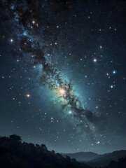 Fototapeta premium The Milky Way: A Celestial Path Across the Night Sky