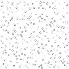 Oxygen air bubbles  flow  in water on white  background.