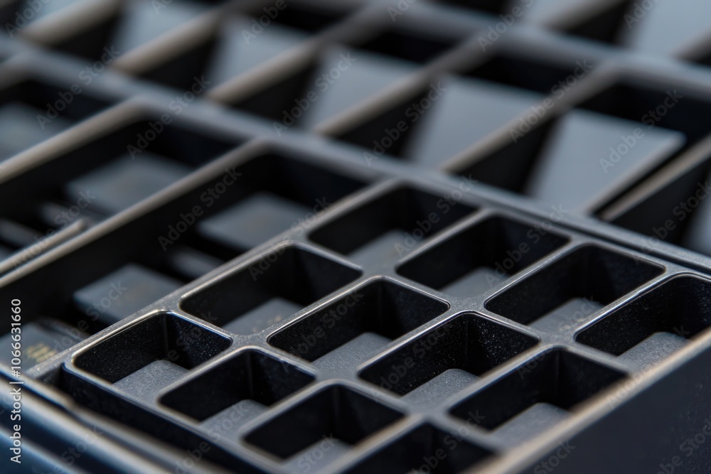 Poster a detailed view of a keyboard showing individual keys, perfect for use in technology or office setti