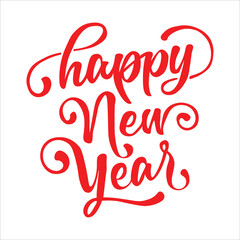 Happy New Year Vectoral Illustration Design on a white background