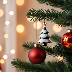 Fototapeta premium Christmas | New Year | 2025 | Merry Christmas | Christmas Tree | New Year's Day​ - Generative AI