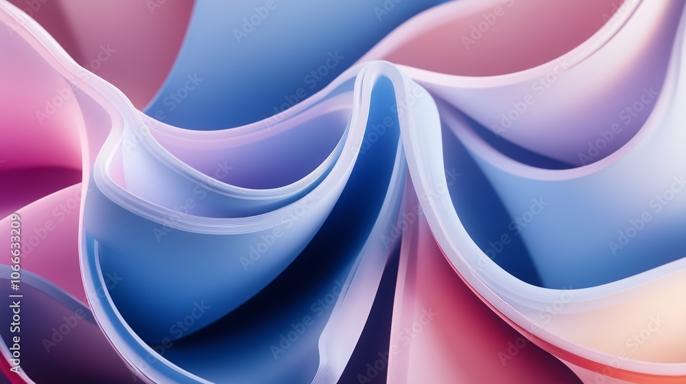 Poster abstract swirls of pastel colors intertwining in a smooth, flowing pattern that captivates the eye